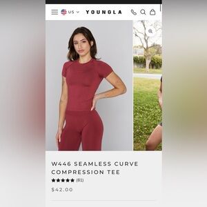 YoungLA Seamless curve compression tee